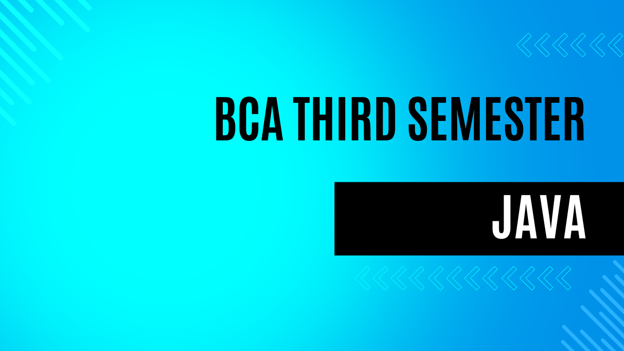 OOP in JAVA MCQ BCA Third Semester 2023