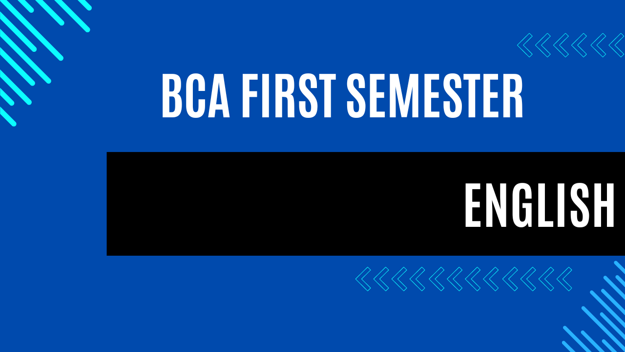 BCA First Semester English 2023 MCQ